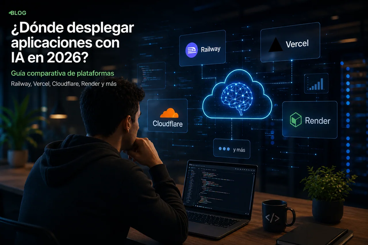 ¿Dónde desplegar aplicaciones con IA en 2026? Guía comparativa de plataformas (Railway, Vercel, Cloudflare, Render y más)