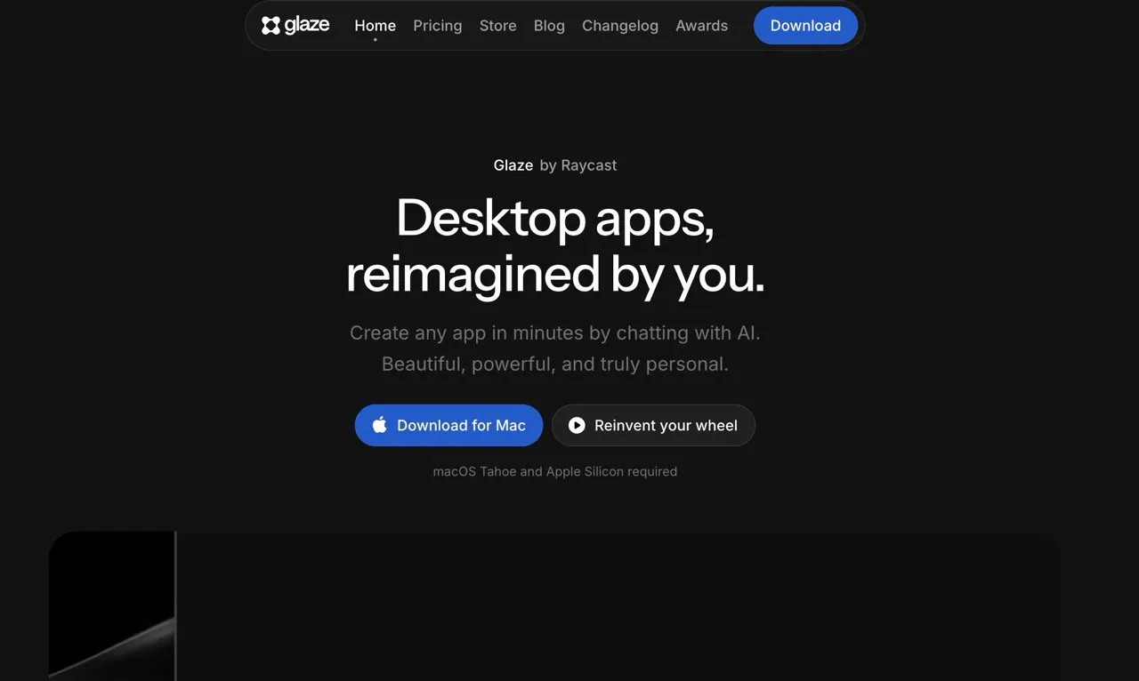 Glaze: crea apps de escritorio para Mac con IA describiendo lo que quieres