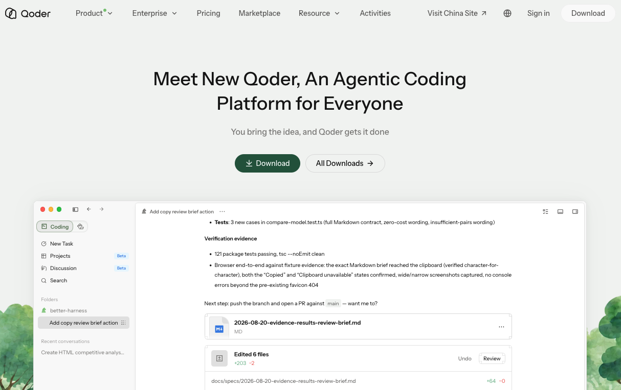 Qoder, la workstation de agentes de Alibaba, estrena app de escritorio: adiós al editor, hola al agente residente